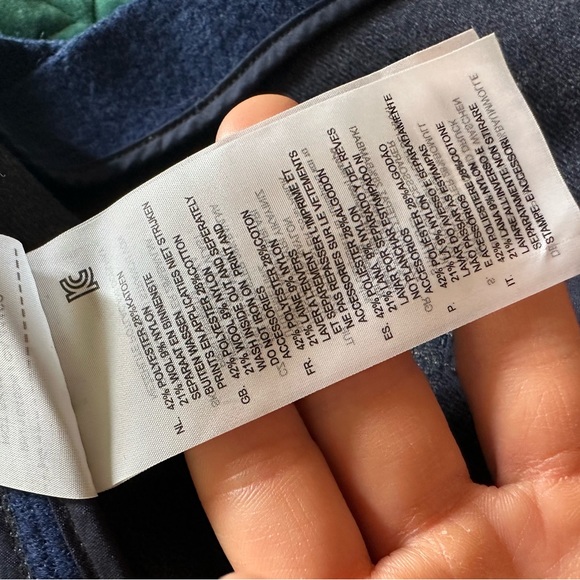 Navy blue wool blend skirt - Picture 9 of 9